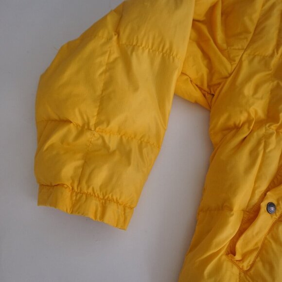 Vintage '90S Polo Ralph Lauren Bright Yellow Puffer Down Feather Winter Jacket L - Picture 8 of 15